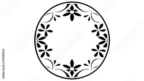 Elegant floral frame design, perfect for invitations, announcements, or decorative accents, adding a touch of sophisticated charm to any project instantly
