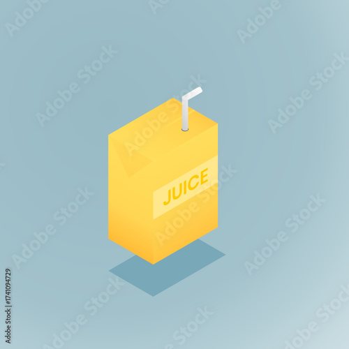 Illustration vector graphic of juice box vector.