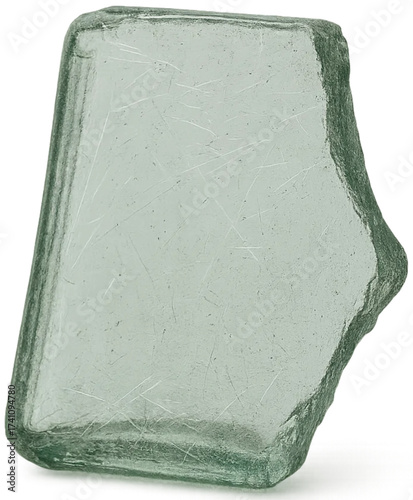 Translucent Glass Fragment A Shard of Light and Texture