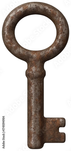 An old, rusty key Symbolic of access, secrets, and history, ready to unlock mysteries or treasures