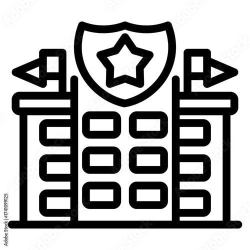 police station outline icon