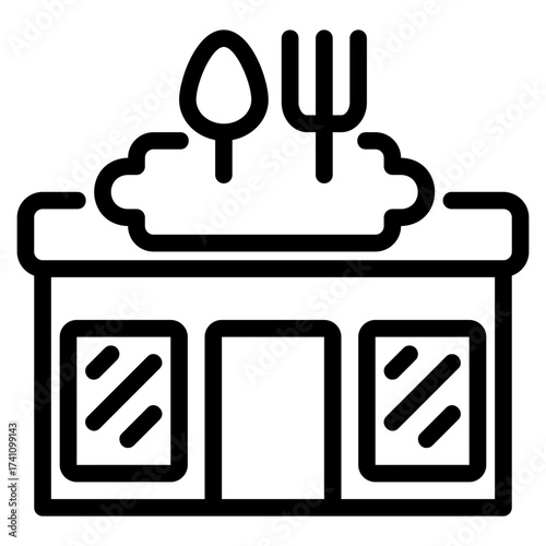 restaurant outline icon