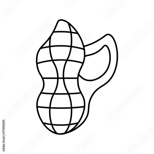 Peanut icon on white background
