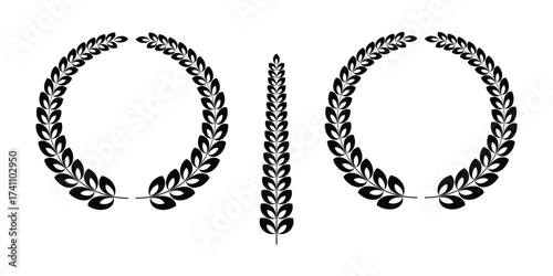 Laurel wreath icon. vector illustration