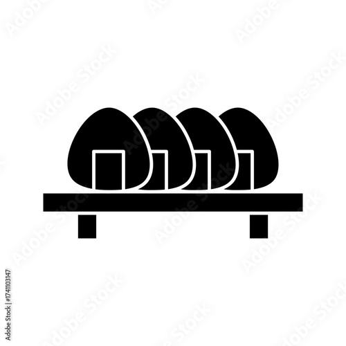 Onigiri icon on white background