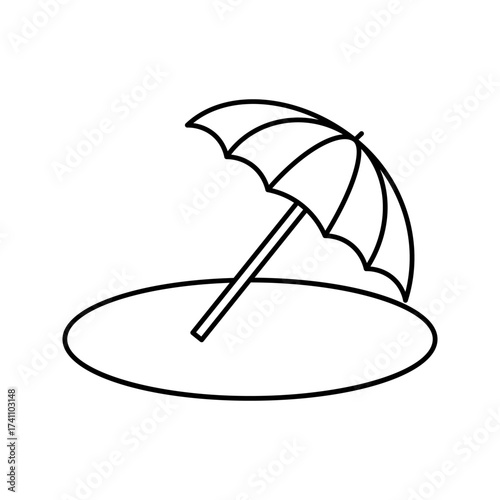 Umbrella icon on white background