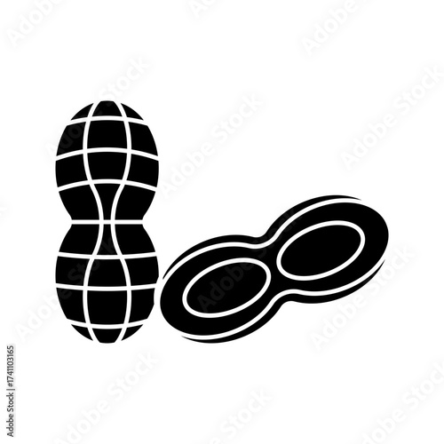 Peanut icon on white background