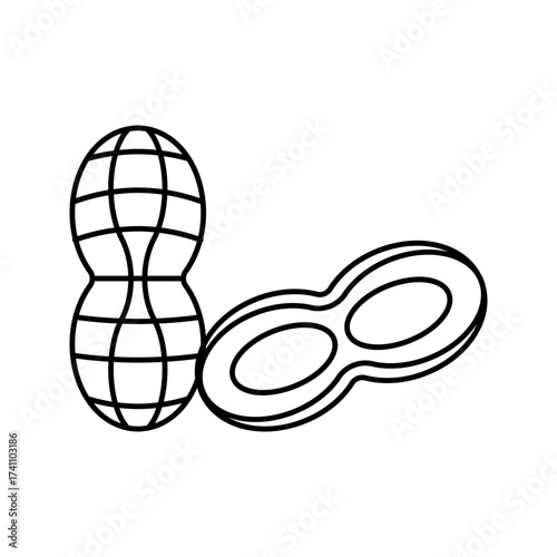 Peanut icon on white background