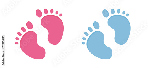 Baby shower banner. It's a boy baby footprint. It's a girl baby footprint