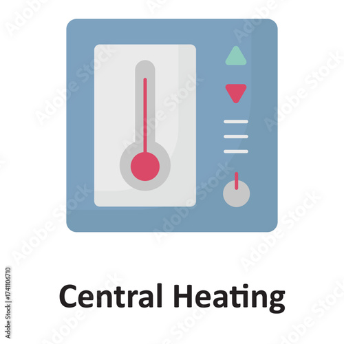 Central heating Vector icon which can easily modify or edit