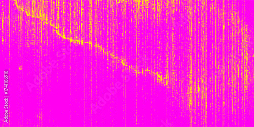 Neon colored urban punk background with halftone texture, paint drops and splashes. Bright pink and yellow colored banner design. Modern grunge background with hand drawn brush strokes.