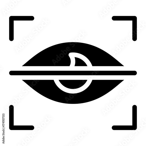 eye scanner glyph icon