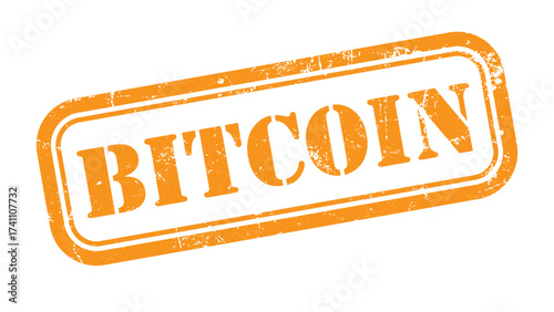 Bitcoin grunge stamp