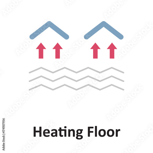 Heating floor Vector icon which can easily modify or edit