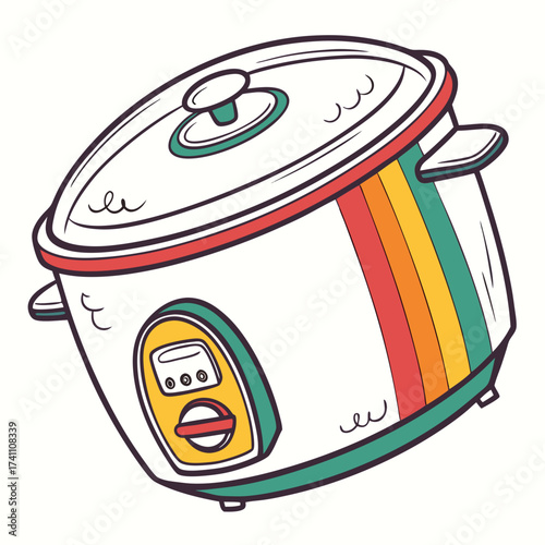 Colorful retro electric rice cooker electric cooker