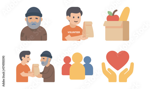 Charity and community support: volunteer actions and donations for hunger relief