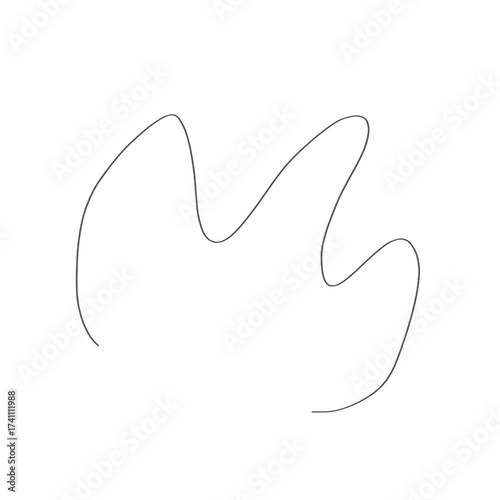  Abstract curved pencil stroke art
