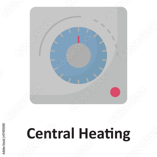 Central heating Vector icon which can easily modify or edit