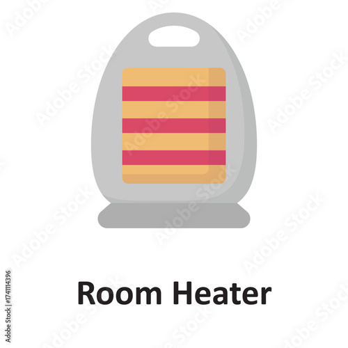Electric heater Vector icon which can easily modify or edit