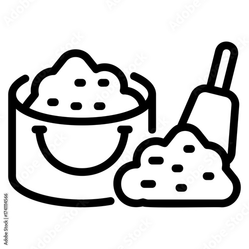 Sand pail outline icon