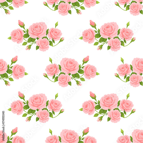 Flower vector seamless pattern illustration floral background