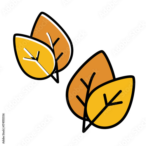 Colorful Autumn Leaves Vector Art