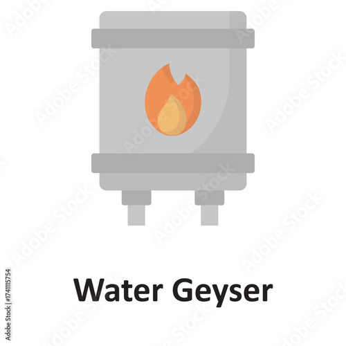 Water geyser Vector icon which can easily modify or edit