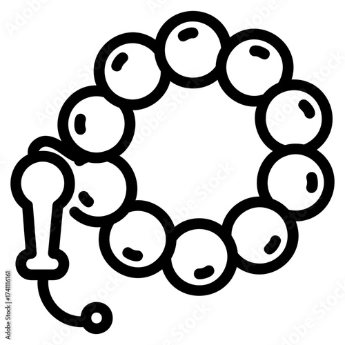Beads outline icon