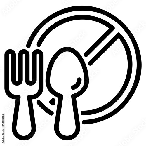 Fasting outline icon