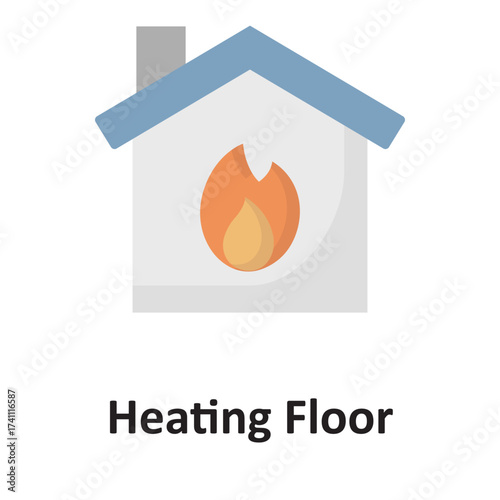 Heating Floor Vector icon which can easily modify or edit