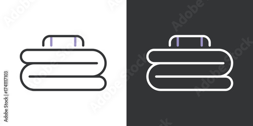 布団の2色ラインアイコン