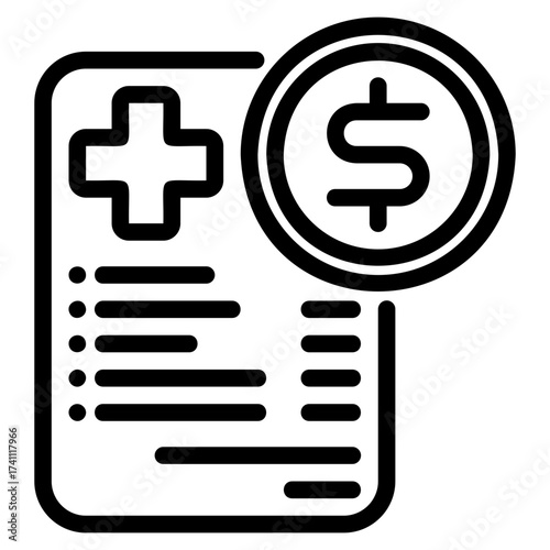 Bill outline icon