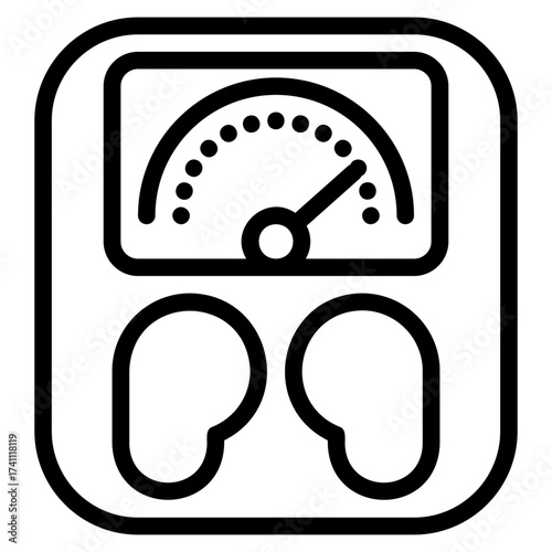Scale weight outline icon