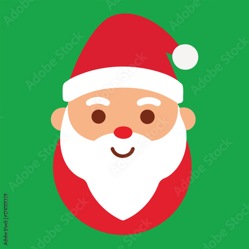 Christmas santa of Head vector art
