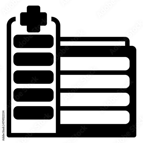 hospital black icon