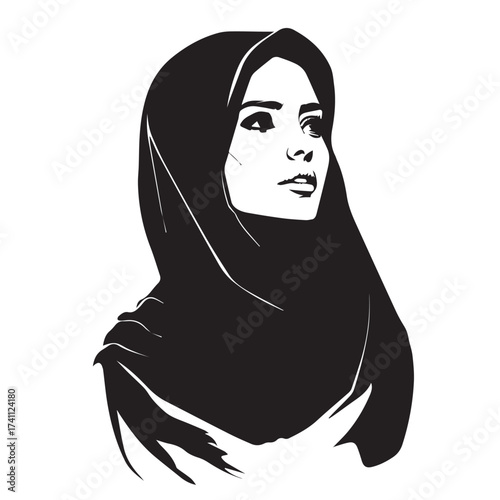 portrait of a woman wearing a hijab