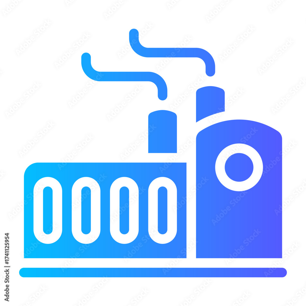 Fototapeta premium factory gradient icon
