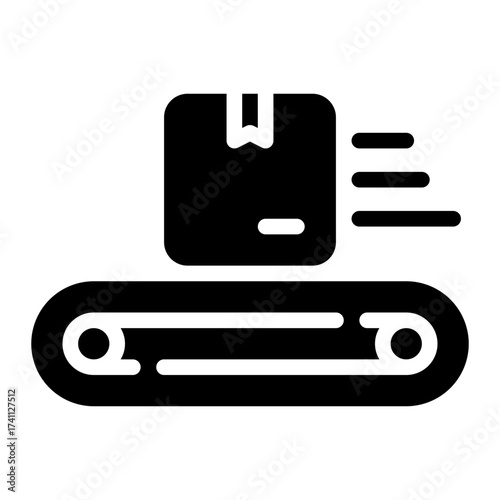 conveyor belt glyph icon