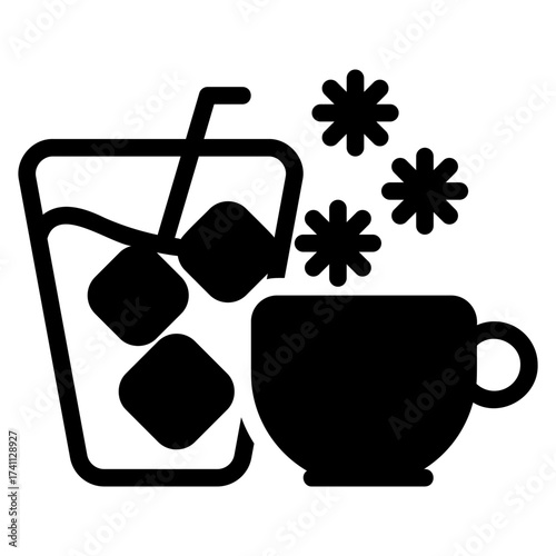 Cold Drink black icon