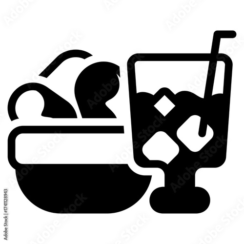Iftar black icon