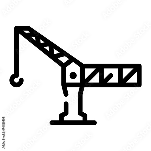 crane line icon