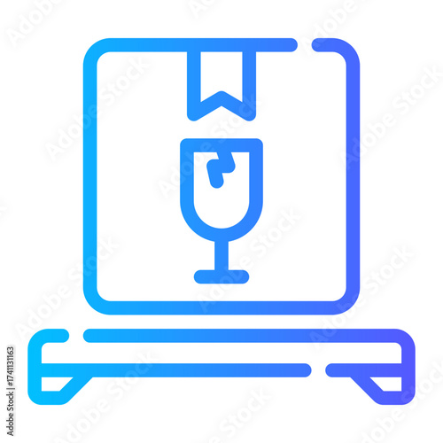 fragile gradient icon