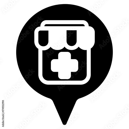 Location black icon