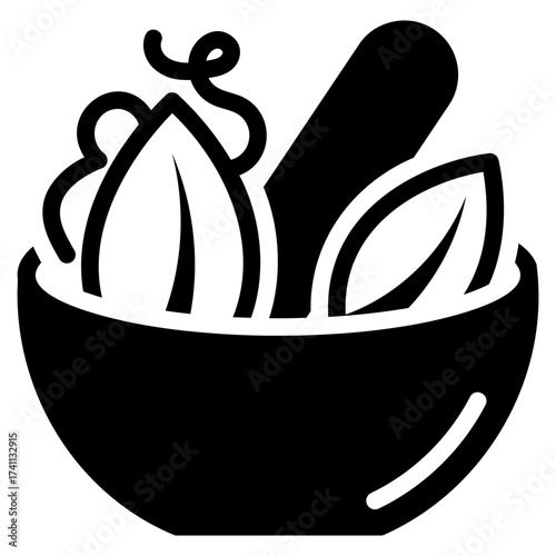 Herb black icon