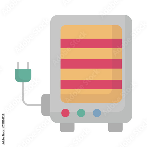 Electric heater Vector icon which can easily modify or edit