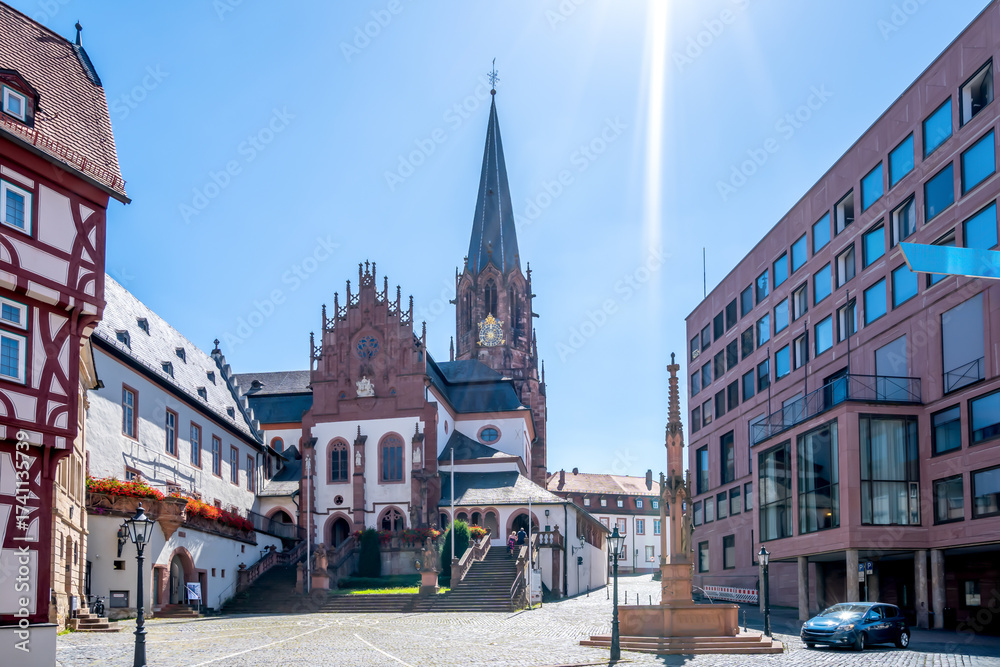 Naklejka premium Altstadt, Aschaffenburg, Bayern, Deutschland 