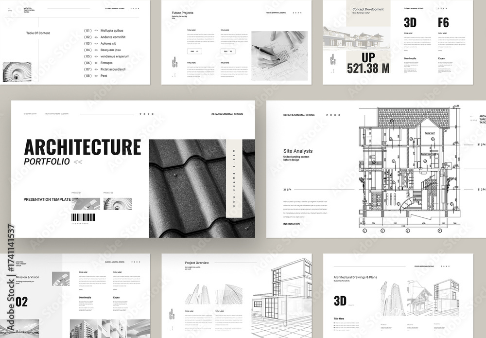 Minimalist Architecture Portfolio Deck & Project Proposal Presentation ...