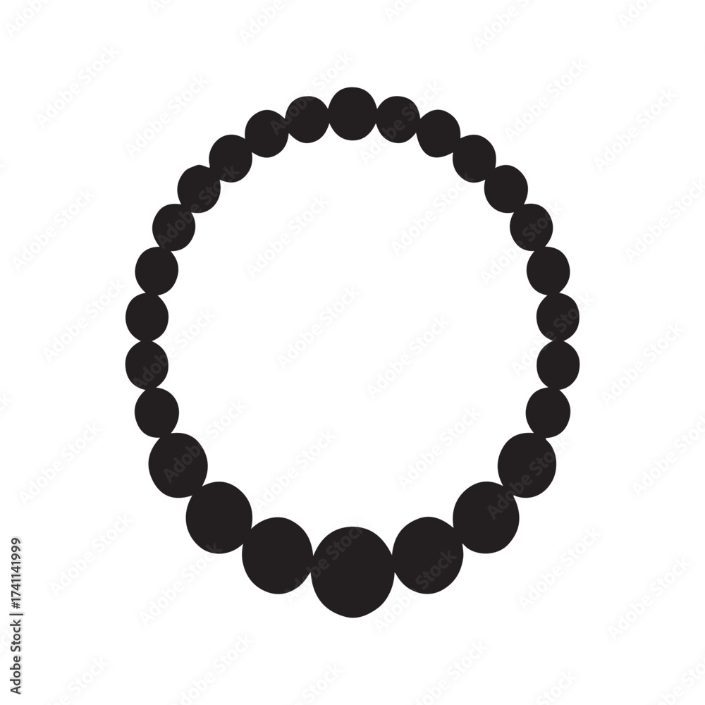 Obraz premium Beaded Necklace Solid Fashion Icon