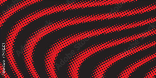 Red halftone dots blue color pattern gradient grunge texture background. Dot pop art comic sport style red and black