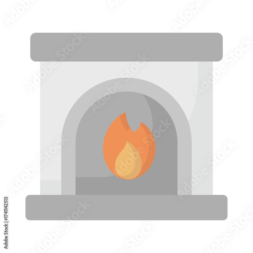 Furnace Vector icon which can easily modify or edit